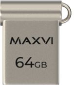 Фото USB Flash Drive 64Gb Maxvi metallic silver (FD64GBUSB20C10MM) на polka39.ru
