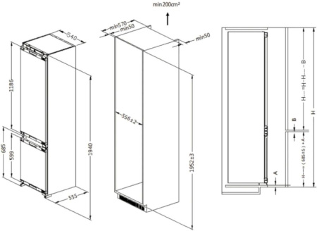 Фотография Встраиваемый холодильник Haier HRF305NFRU (TD0031213RU) на polka39.ru