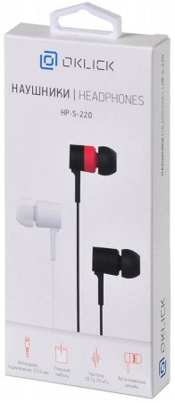 Фото Наушники Оклик HP-S-220 белый проводные на polka39.ru