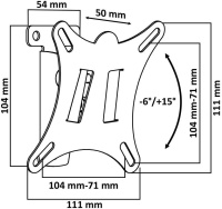Фото Кронштейн для телевизора LE'STER LST-101.02 TV - vesa 100*100 на polka39.ru