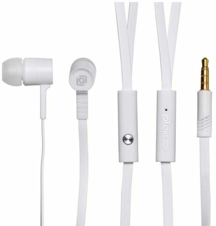 Фото Гарнитура Оклик HS-S-220 1.1м белый проводные (D2w) на polka39.ru