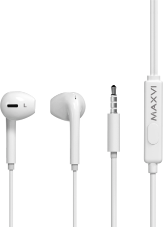 Фото Наушники-вкладыши Maxvi MHF-15 Easy white на polka39.ru