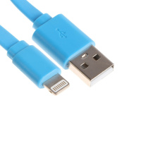 Фото Кабель Maxvi MC-03F blue USB-A-Lightning, 2A на polka39.ru