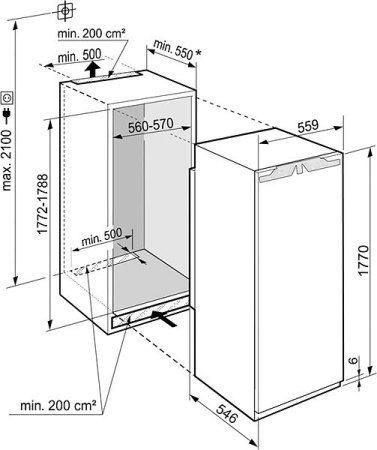 Фотография Встраиваемый холодильник Liebherr IRBd 5150 Prime на polka39.ru