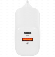 Фото Сетевое зарядное устройство Olmio 20W, Type-C +USB, PowerDelivery, QuickCharge, белое (043365) на polka39.ru