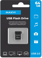Фото USB Flash Drive 64Gb Maxvi dark grey (FD64GBUSB20C10MM) на polka39.ru