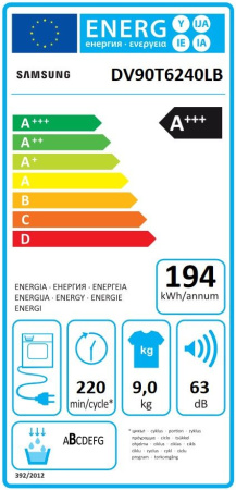 Фото Сушильная машина Samsung DV90T6240LB/S7 на polka39.ru