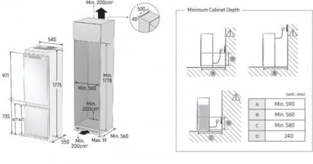 Фотография Встраиваемый холодильник Samsung BRB26602FWW на polka39.ru