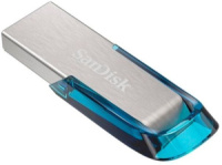 Фото USB Flash SanDisk USB3.0 Flash Drive 32Gb Ultra Flair (SDCZ73-032G-G46B), серебристый/голубой на polka39.ru