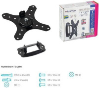 Фото Кронштейн для телевизора Kromax Galactic-1 new 15"-32" Черный на polka39.ru