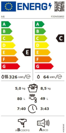 Фото Стиральная машина с сушкой LG F2DV5S8S2E на polka39.ru