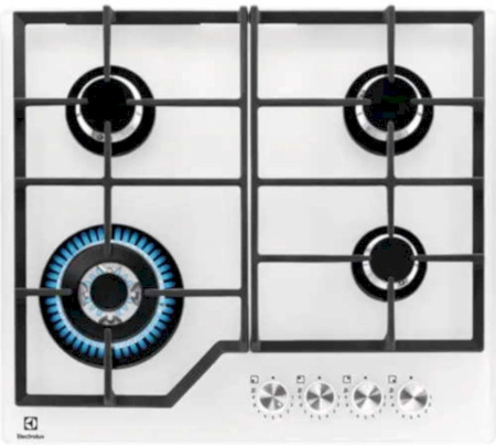 Фото Газовая варочная поверхность Electrolux KGG 64362W закаленное стекло белый на polka39.ru