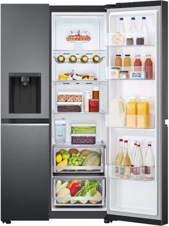 Фотография Холодильник Side by Side LG GSLV71MCLE Чёрный на polka39.ru