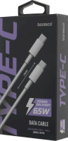 Фото Кабель Borasco Type-C / Type-C 65W, 2м, Power Delivery, белый (52386) на polka39.ru